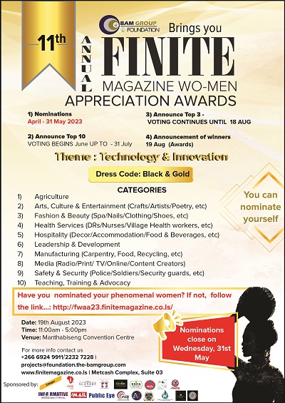 Finite Magazine to host the 11th Annual Wo-Men Appreciation Awards